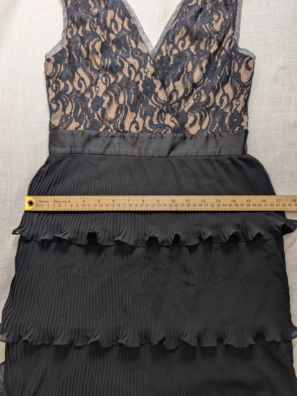 Max & Cleo Cocktail Black Lace Fit & Flare Dress Size 4 - Picture 7 of 8